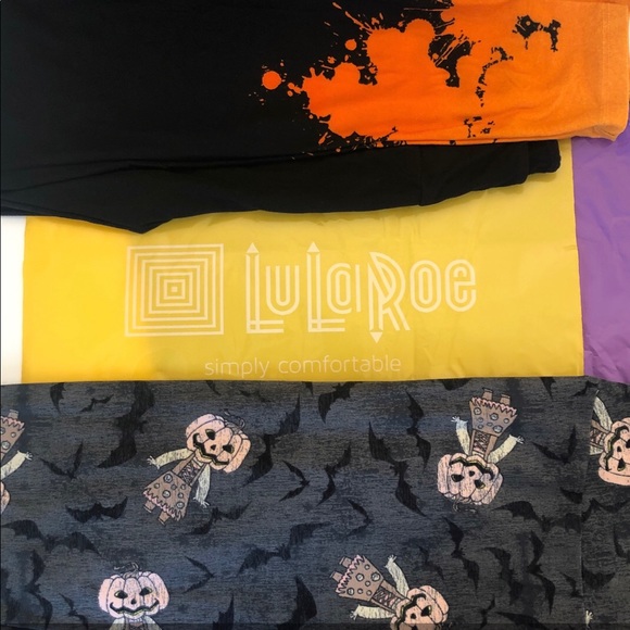 2 New pairs LulaRoe Halloween Leggings - Picture 1 of 1
